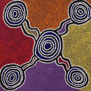 Mamupururnpa Jukurrpa (Barking Spider Dreaming) by Norbert Japaljarri Morris