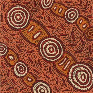 Warlukurlangu Jukurrpa (Fire country Dreaming) by Theo (Faye) Nangala Hudson