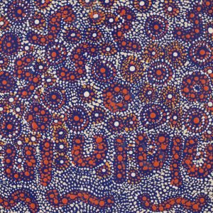 Lukarrara Jukurrpa (Desert Fringe-rush Seed Dreaming) by Hilda Nakamarra Rogers