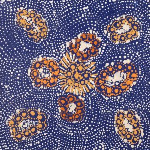 Lukarrara Jukurrpa (Desert Fringe-rush Seed Dreaming) by Hilda Nakamarra Rogers