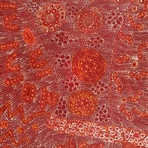 Warlukurlangu Jukurrpa (Fire country Dreaming) by Hilda Nakamarra Rogers