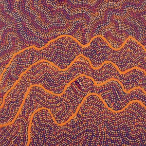 Ngapa Jukurrpa (Water Dreaming) - Wapurtali by Caroline Nakamarra Gibson