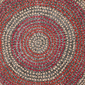 Lukarrara Jukurrpa (Desert Fringe-rush Seed Dreaming) by Delvina Nakamarra Brown