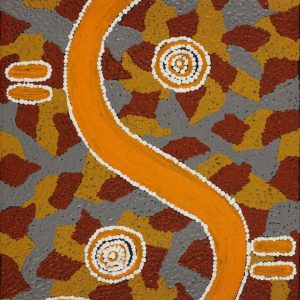Warna Jukurrpa (Snake Dreaming) by Isaac Jupurrurla White