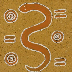 Warna Jukurrpa (Snake Dreaming) by Isaac Jupurrurla White
