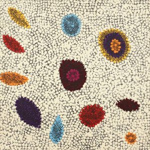 Lukarrara Jukurrpa (Desert Fringe-rush Seed Dreaming) by Sheree Napurrurla Wayne