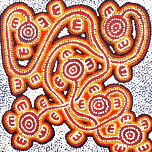 Janganpa Jukurrpa (Brush-tail Possum Dreaming)-  Mawurrji by Ritasha Nampijinpa Martin