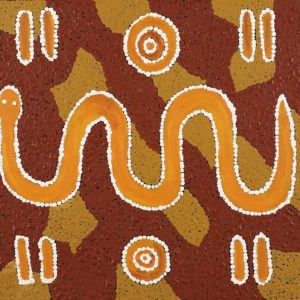 Warna Jukurrpa (Snake Dreaming) by Isaac Jupurrurla White