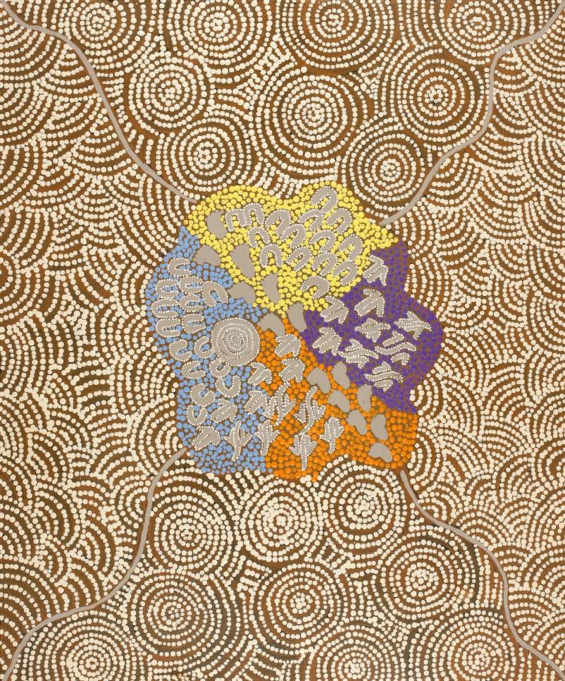 Ngapa Jukurrpa (Water Dreaming) - Puyurru by Jacinta Napaljarri White
