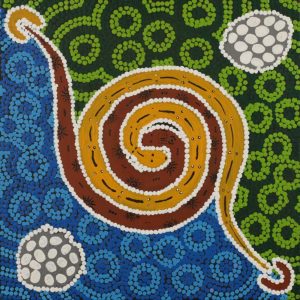 Jungunpa Jukurrpa (Spinifex Hopping Mouse Dreaming) by Janelle Napurrurla Ross