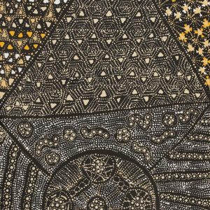 Lukarrara Jukurrpa (Desert Fringe-rush Seed Dreaming) by Hilda Nakamarra Rogers