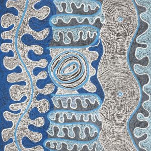 Ngapa Jukurrpa (Water Dreaming)  -  Pirlinyarnu by Norissa Nampijinpa Watson