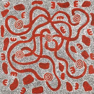 Janganpa Jukurrpa (Brush-tail Possum Dreaming)-  Mawurrji by Ritasha Nampijinpa Martin