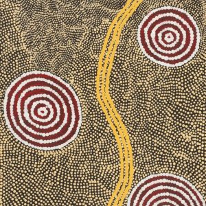 Ngapa Jukurrpa (Water Dreaming)  -  Pirlinyarnu by Ursula Nampijinpa Collins