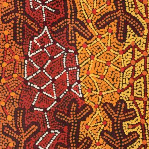 Warlukurlangu Jukurrpa (Fire country Dreaming) by Theo (Faye) Nangala Hudson