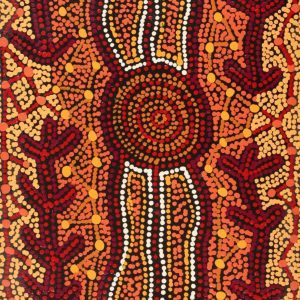 Warlukurlangu Jukurrpa (Fire country Dreaming) by Theo (Faye) Nangala Hudson