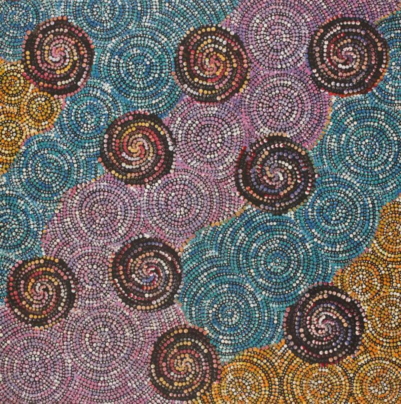 Pamapardu Jukurrpa (Flying Ant Dreaming) - Warntungurru by Mekeisha Napanangka Martin
