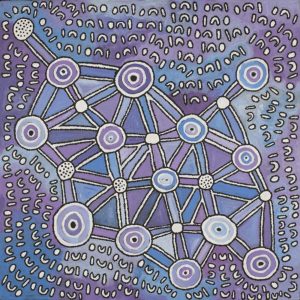 Ngapa Jukurrpa (Water Dreaming)  -  Puyurru by Bess Napanangka Poulson