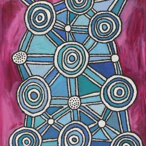 Ngapa Jukurrpa (Water Dreaming)  -  Puyurru by Bess Napanangka Poulson