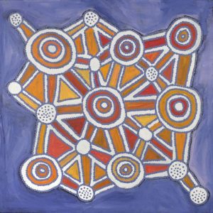 Ngapa Jukurrpa (Water Dreaming)  -  Puyurru by Bess Napanangka Poulson
