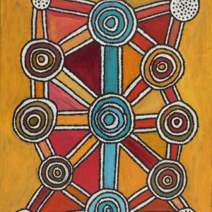Ngapa Jukurrpa (Water Dreaming)  -  Puyurru by Bess Napanangka Poulson