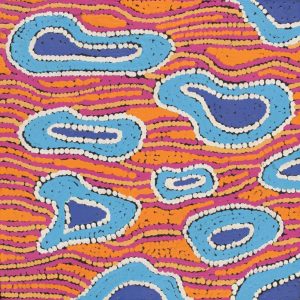 Ngapa Jukurrpa (Water Dreaming)  - Mikanji by Agnes Nampijinpa Brown