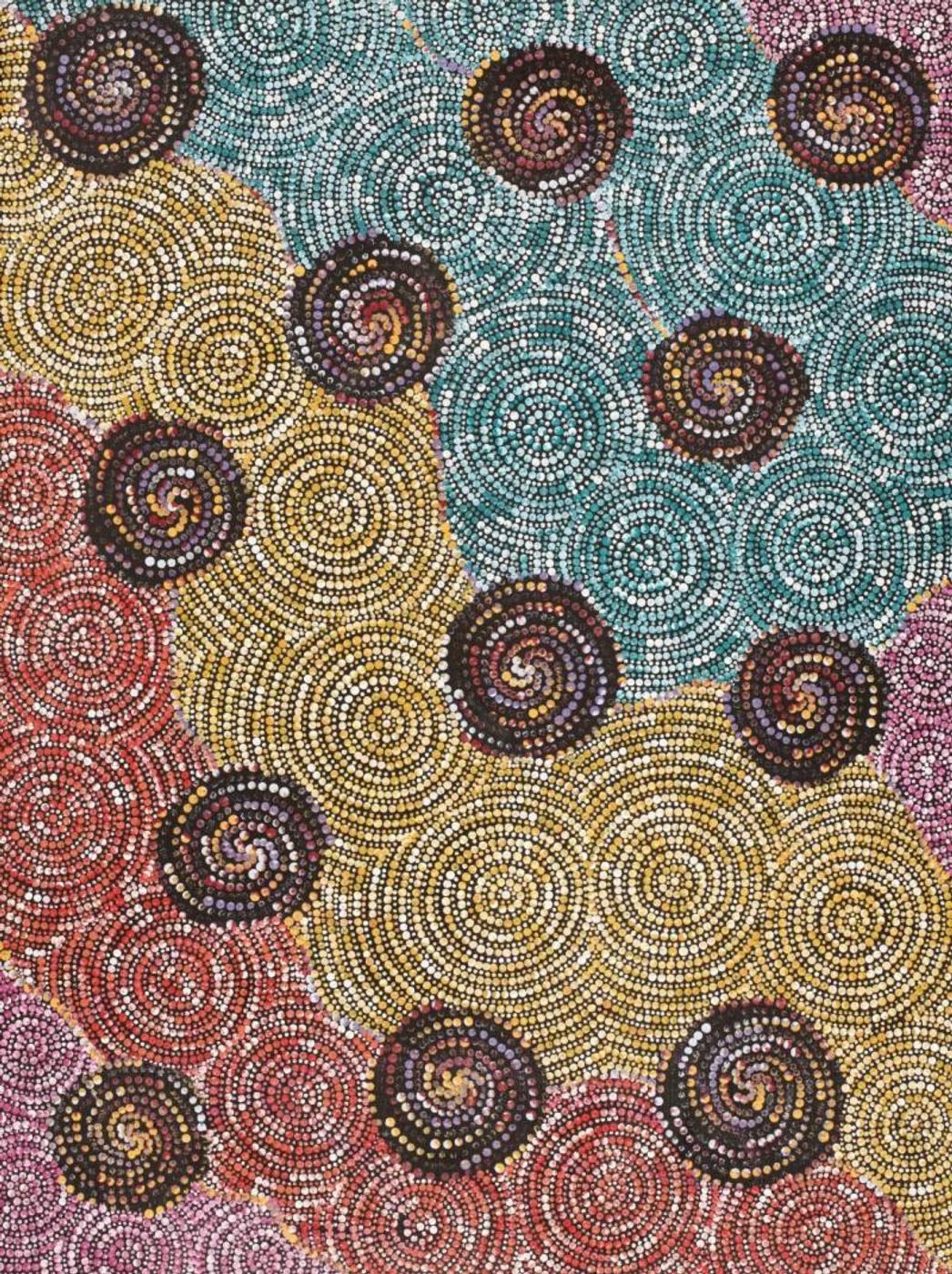 Pamapardu Jukurrpa (Flying Ant Dreaming) - Warntungurru by Mekeisha Napanangka Martin