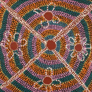 Yarla Jukurrpa (Bush Potato Dreaming) - Cockatoo Creek by Raymond Jupurrurla Leo