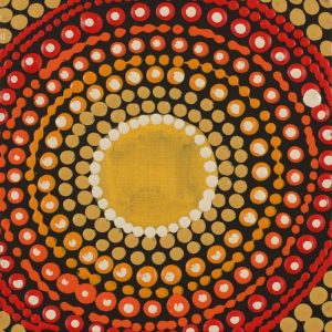 Janganpa Jukurrpa (Brush-tail Possum Dreaming)-  Mawurrji by Warlukurlangu Artists