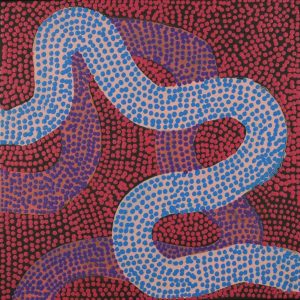 Warlukurlangu Jukurrpa (Fire country Dreaming) by Vanetta Nampijinpa Hudson