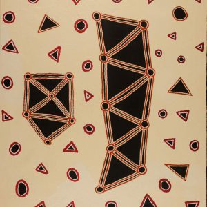 Ngapa Jukurrpa (Water Dreaming) - Wapurtali by Maxie Jampijinpa Pollard