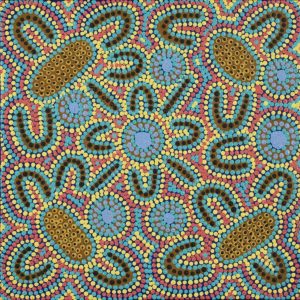 Ngurlu Jukurrpa (Native Seed Dreaming) by Dorothy Napurrurla Dickson