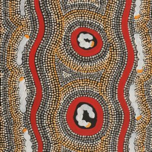 Ngarlkirdi Jukurrpa (Witchetty Grub Dreaming) by Jason Japaljarri Woods