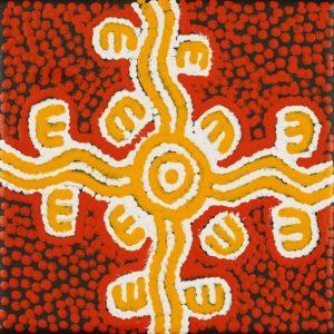 Janganpa Jukurrpa (Brush-tail Possum Dreaming)-  Mawurrji by Warlukurlangu Artists