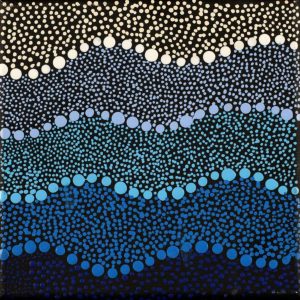 Ngapa Jukurrpa (Water Dreaming)  -  Puyurru by Warlukurlangu Artists