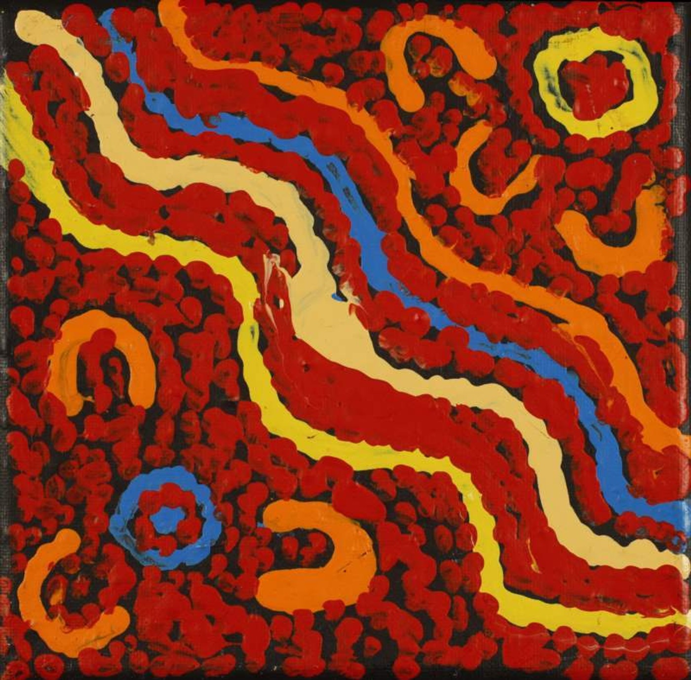 Ngapa Jukurrpa (Water Dreaming) - Mikanji by Warlukurlangu Artists