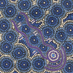 Ngapa Jukurrpa (Water Dreaming)  -  Puyurru by Renae Nakamarra Stevenson