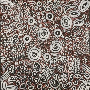 Wanakiji Jukurrpa (Bush Tomato Dreaming) by Margaret Napanangka Brown