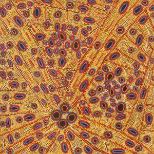 Witi Jukurrpa (Ceremonial Poles) - Yanjirlpiri by Freda Napaljarri Jurrah