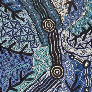 Warlukurlangu Jukurrpa (Fire country Dreaming) by Theo (Faye) Nangala Hudson