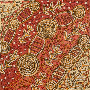 Warlukurlangu Jukurrpa (Fire country Dreaming) by Theo (Faye) Nangala Hudson