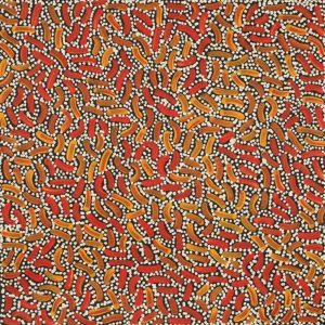 Warlukurlangu Jukurrpa (Fire country Dreaming) by Nathania Nangala Granites