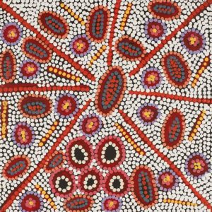 Witi Jukurrpa (Ceremonial Poles) - Yanjirlpiri by Freda Napaljarri Jurrah