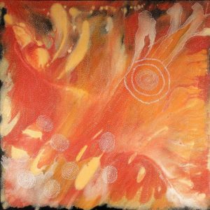 Napaljarri-warnu Jukurrpa (Seven Sisters Dreaming) by Athena Nangala Granites