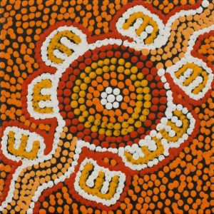 Janganpa Jukurrpa (Brush-tail Possum Dreaming)-  Mawurrji by Warlukurlangu Artists