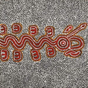 Jajirrdi manu Janganpa Jukurrpa (Western Quoll & Possum Dreaming) - Yakurdyi by Ritasha Nampijinpa Martin
