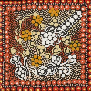 Wanakiji Jukurrpa (Bush Tomato Dreaming) by Warlukurlangu Artists