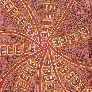 Janganpa Jukurrpa (Brush-tail Possum Dreaming)-  Mawurrji by Azaria Nampijinpa Robertson