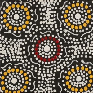 Yanjirlpirri or Napaljarri-Warnu Jukurrpa (Star or Seven Sisters Dreaming) by Warlukurlangu Artists