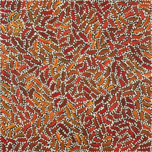 Warlukurlangu Jukurrpa (Fire country Dreaming) by Nathania Nangala Granites